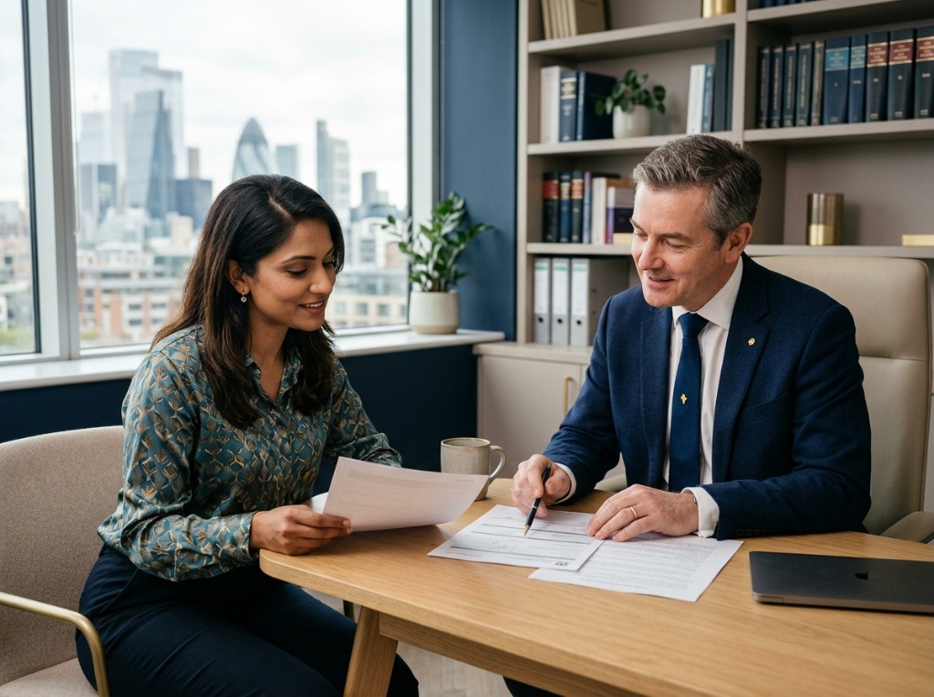 Bokhari & Co Solicitors advisors reviewing a case together